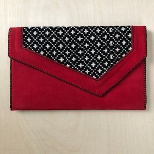 Envelope Clutch - One of a Kind - Red